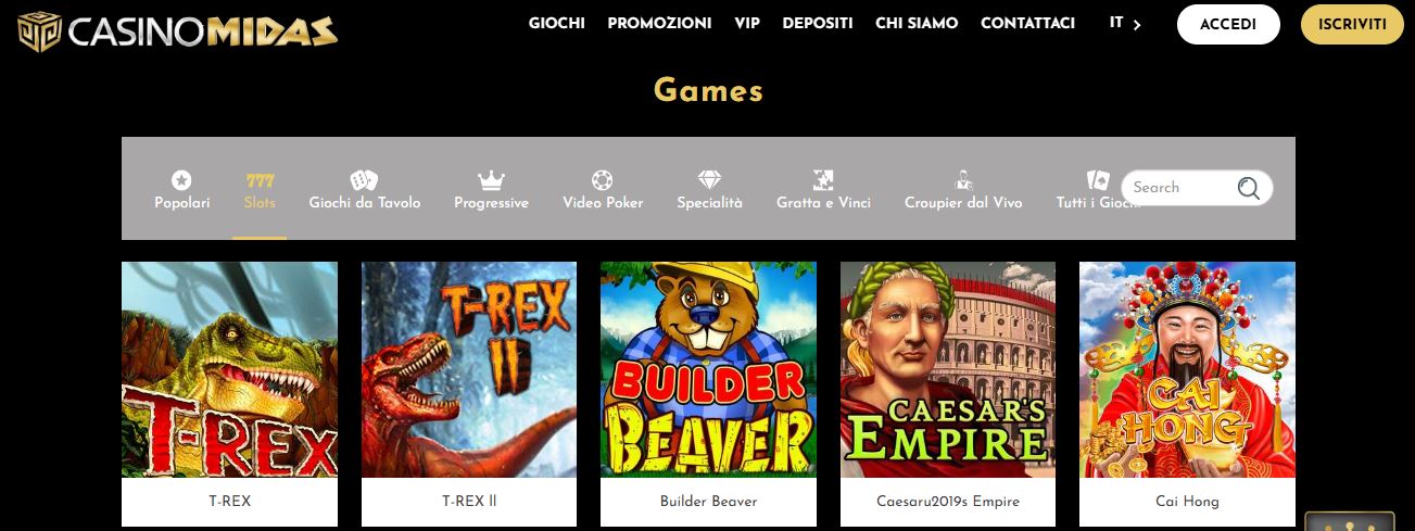 Gioca alle slot preferite nella lobby dei giochi